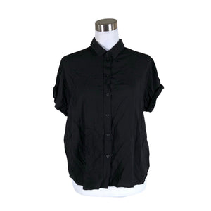 Unisex Samsoe&Samsoe - Lühikeste käistega pluus, suurus 40 - Must (1)