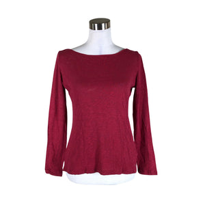 Unisex Marc O'Polo - Trikotaažist pluus, suurus 36 - Veinipunane (1)