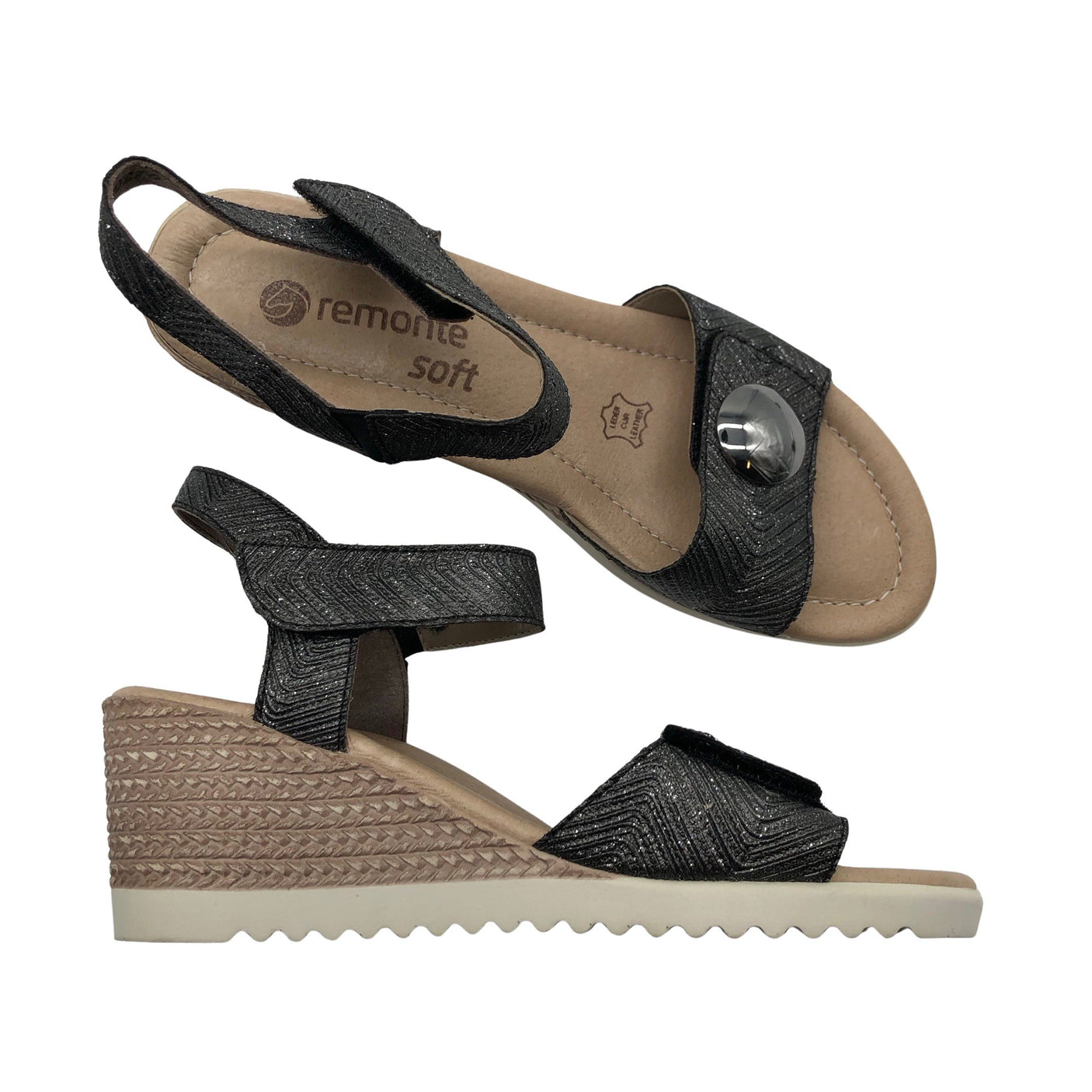 Unisex Remonte - Kiilkontsaga rihmikud, suurus 37 - Hall (1)