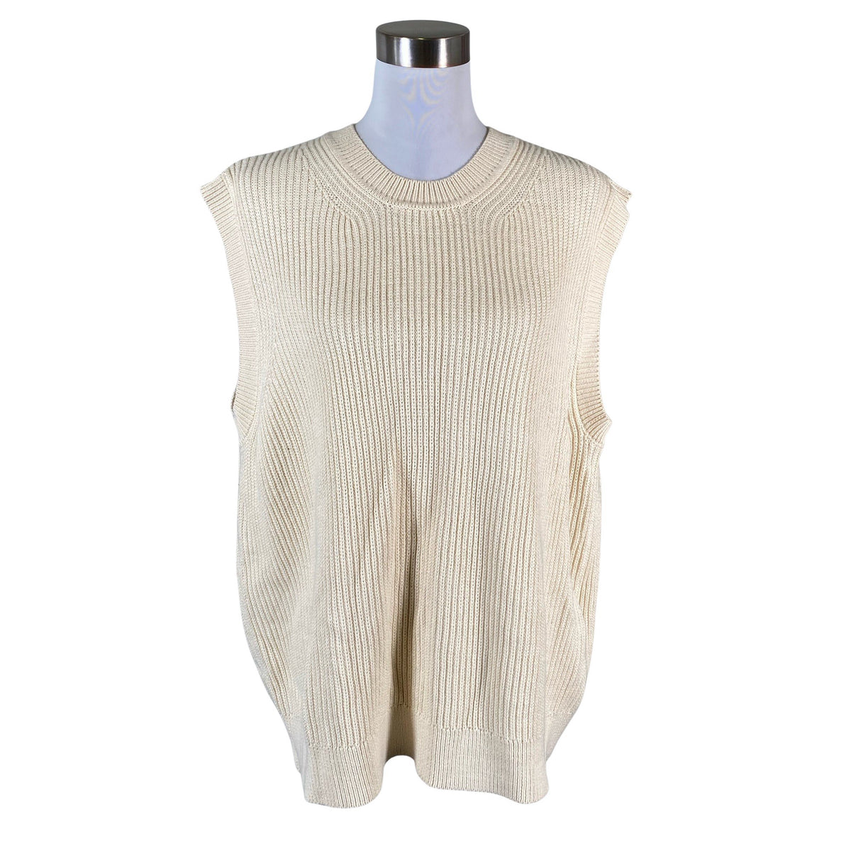 Unisex Samsoe&Samsoe - Kootud vest, suurus 38 - Looduslik valge (1)