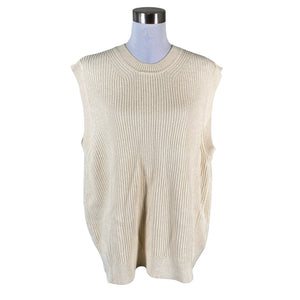 Unisex Samsoe&Samsoe - Kootud vest, suurus 38 - Looduslik valge (1)