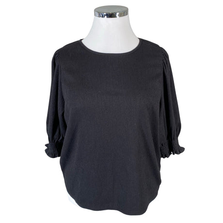 Unisex Lindex - Lühikeste käistega pluus, suurus 42 - Must ()