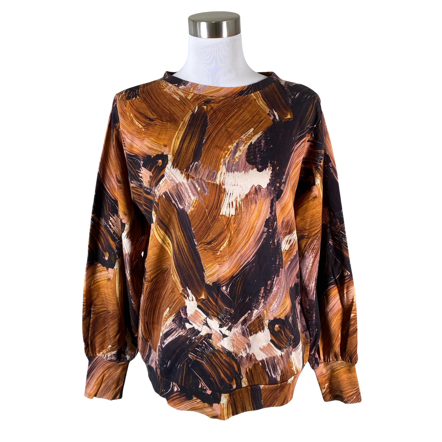 Unisex Blaa - Trikotaažist pluus, suurus 38 - Pruun (1)