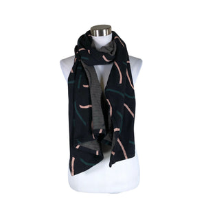 Unisex NOSH - Õhuke sall, suurus Midi - Must (1)
