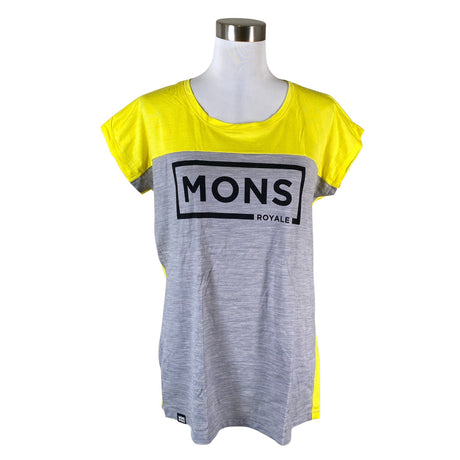 Unisex Mons Royale - Spordisärk, lühikesed käised, suurus 40 - Kollane ()