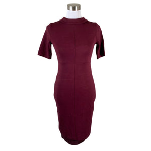 Unisex Laura Ashley - Trikotaažist kleit, suurus 34 - Veinipunane (1)