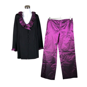 Unisex Yves Saint Laurent - Pidulikud püksid, suurus 38 - Lilla (1)
