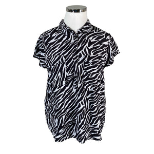Unisex Comma - Lühikeste käistega pluus, suurus 44 - Must (1)