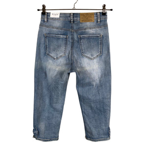 Unisex M.A.P.P Jeans - Teksast poolpikad püksid, suurus 36 - Helesinine (2)