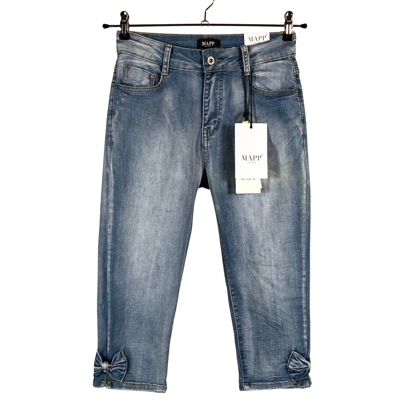Unisex M.A.P.P Jeans - Teksast poolpikad püksid, suurus 36 - Helesinine (1)