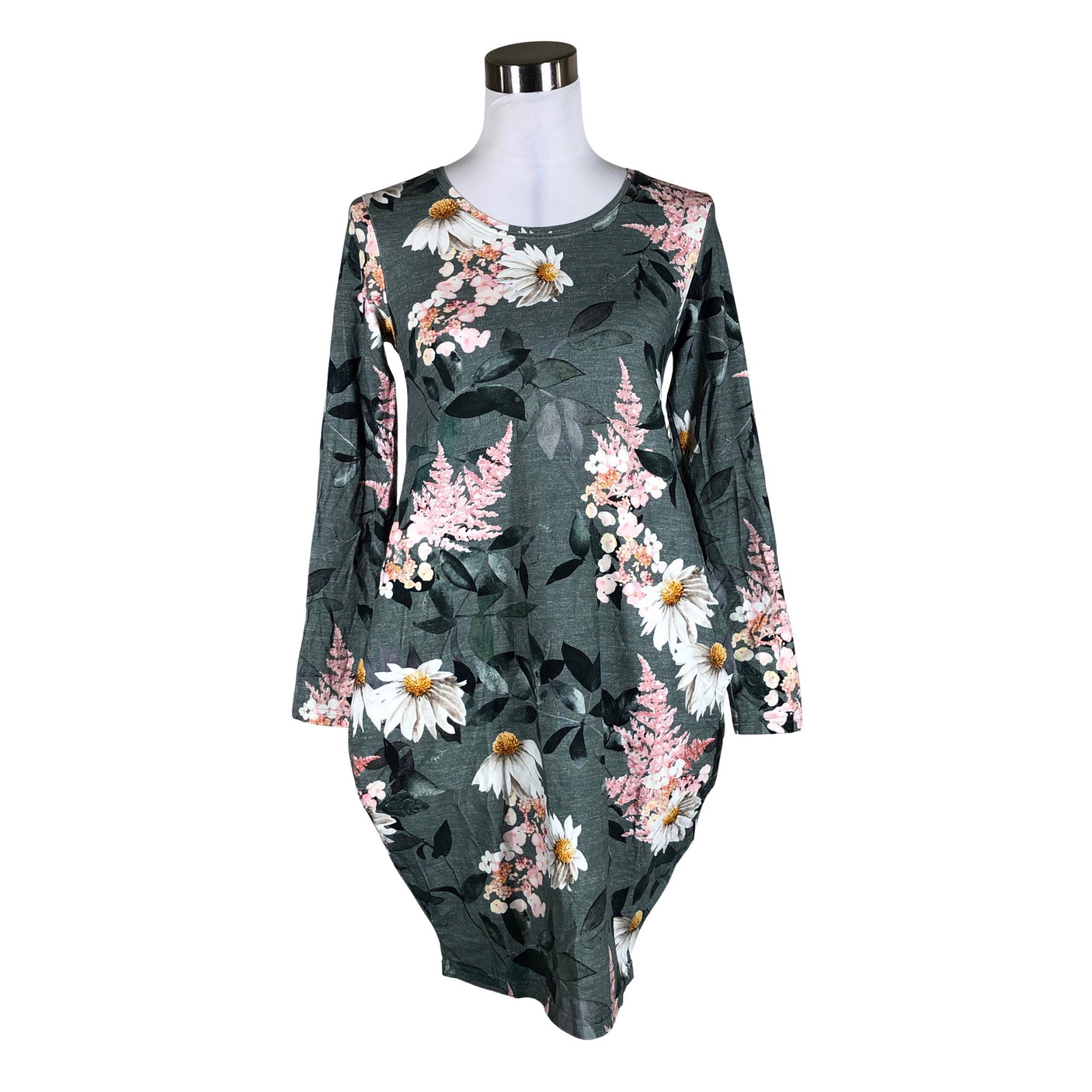 Unisex Taimi - Trikotaažist kleit, suurus 34 - Roheline (1)