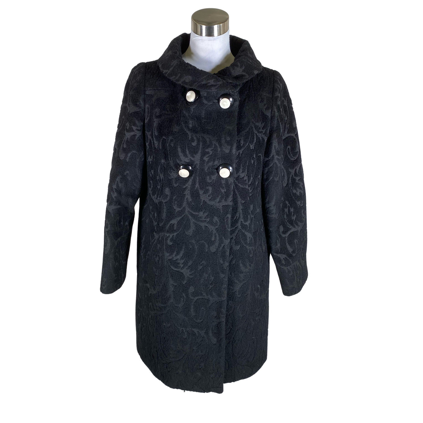 Unisex Manuela Conti - Villane mantel, suurus 38 - Must (1)