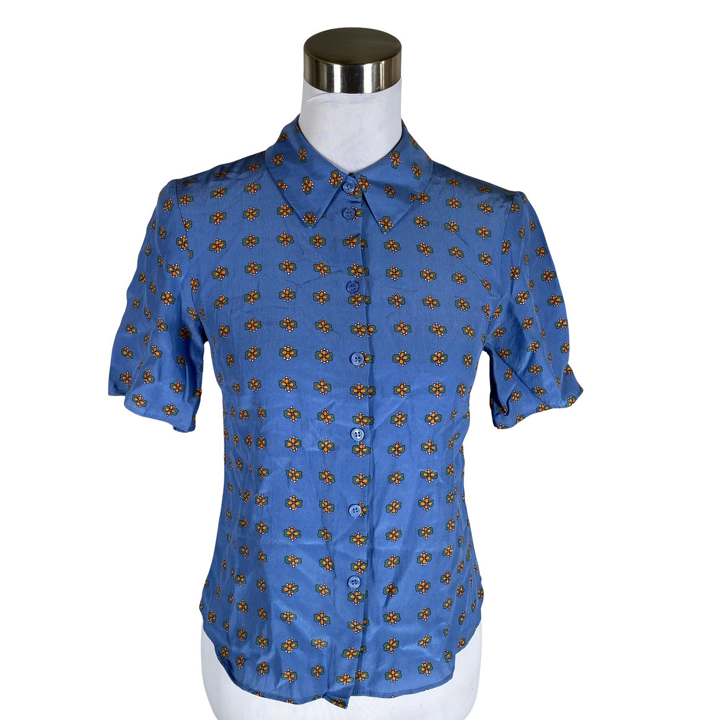 Unisex &Other Stories - Lühikeste käistega pluus, suurus 38 - Sinine (1)