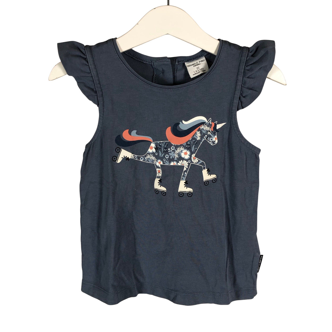 Unisex Polarn O. Pyret - Trikotaažist topp, suurus 86 - 92 - Helesinine (1)