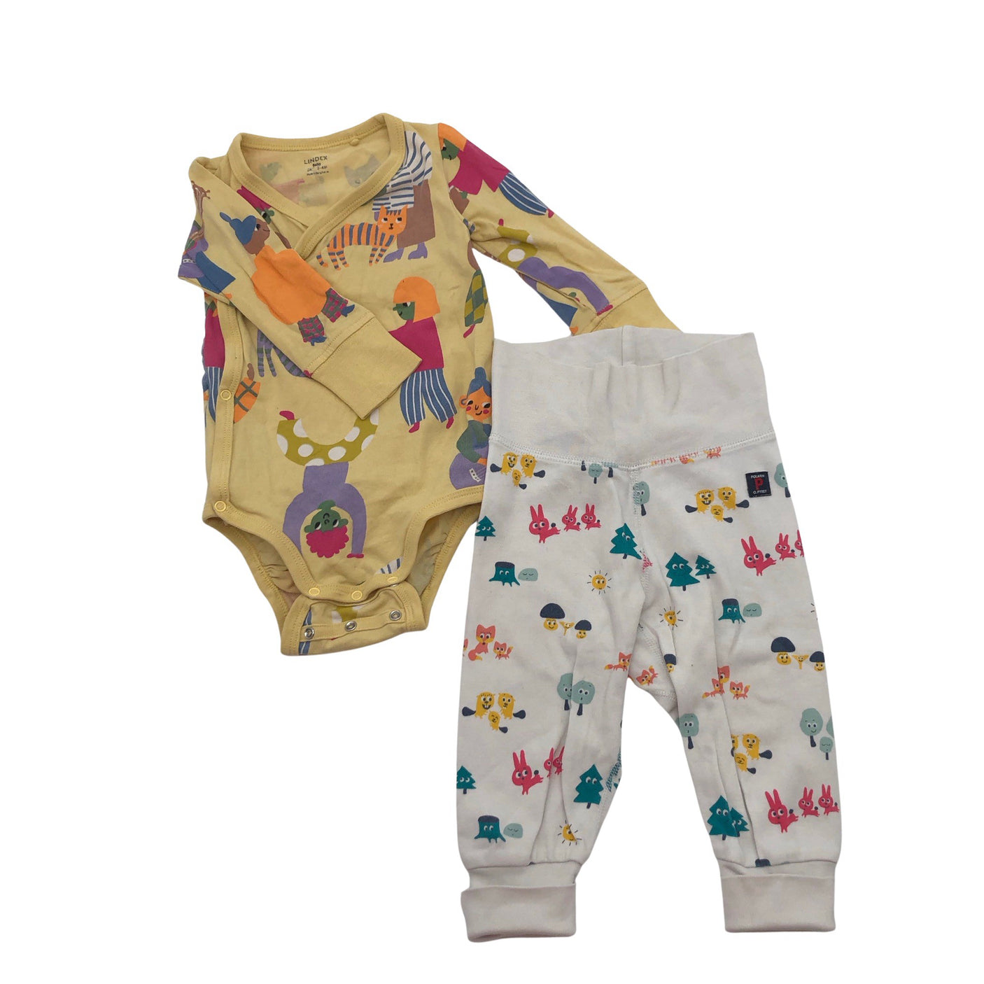 Unisex Lindex - Pükskostüüm, suurus 56 - 62 - Kollane (1)