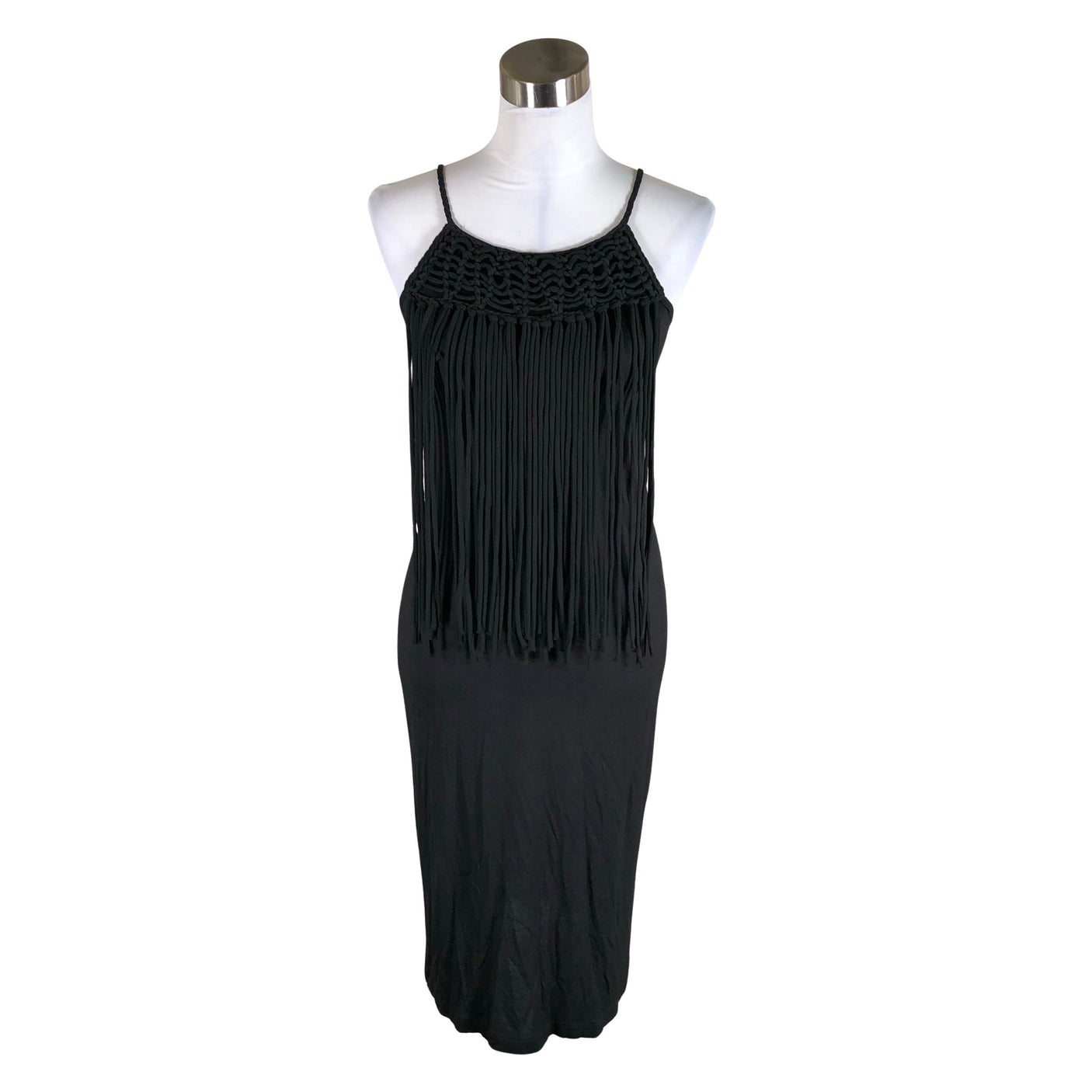 Unisex Nü - Trikotaažist kleit, suurus 36 - Must (1)