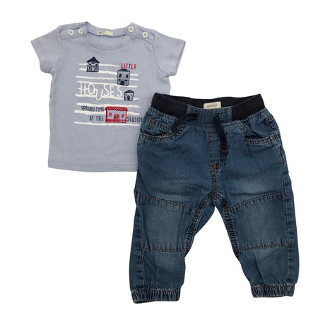 Unisex Newbie - Teksad, suurus 62 - 68 - Sinine ()