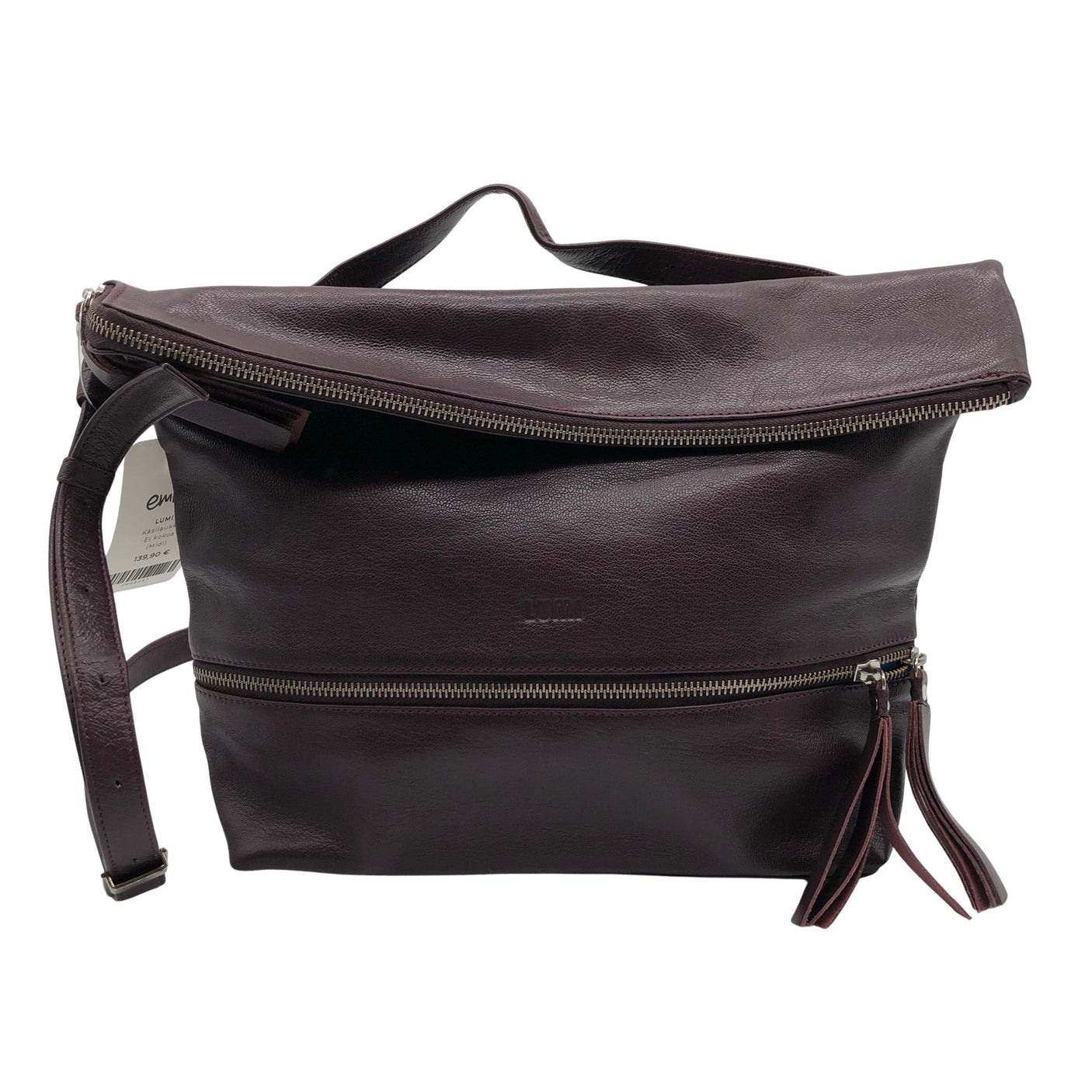 Unisex Lumi - Käekott, suurus Midi - Veinipunane (1)