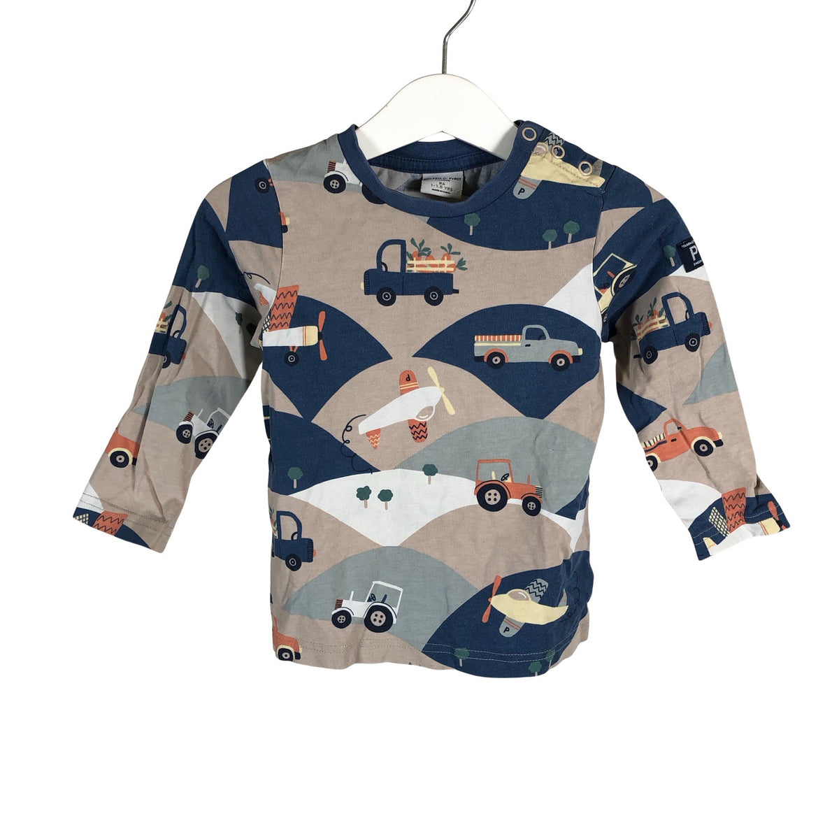 Unisex Polarn O. Pyret - Trikotaažist pluus, suurus 80 - 86 - Sinine (1)
