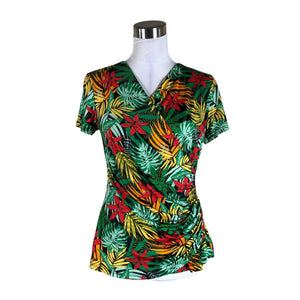 Unisex Helmi - Lühikeste käistega pluus, suurus 40 - Roheline (1)
