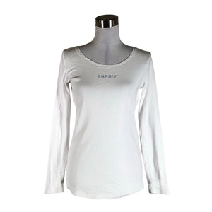 Unisex Esprit - Trikotaažist pluus, suurus 40 - Valge (1)