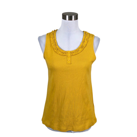Unisex Trofé - Trikotaažist topp, suurus 40 - Kollane ()