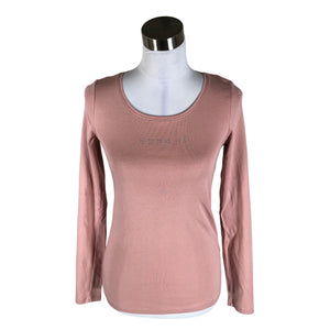 Unisex Esprit - Trikotaažist pluus, suurus 38 - Heleroosa (1)