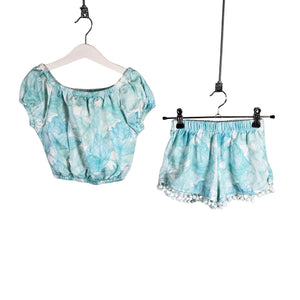 Unisex Marie Raxevsky - Lühike pükskostüüm, suurus 122 - 128 - Türkiis (1)