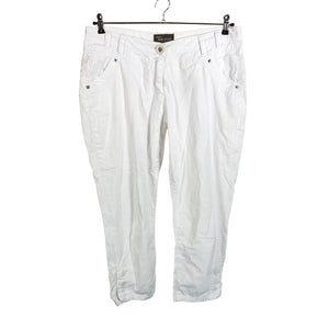 Unisex Anna Scott - Mittevenivad poolpikad püksid, suurus 40 - Valge (1)