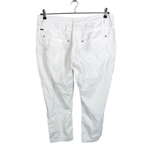 Unisex Anna Scott - Mittevenivad poolpikad püksid, suurus 40 - Valge (2)