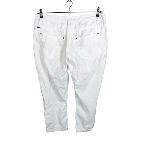 Unisex Anna Scott - Mittevenivad poolpikad püksid, suurus 40 - Valge (2)