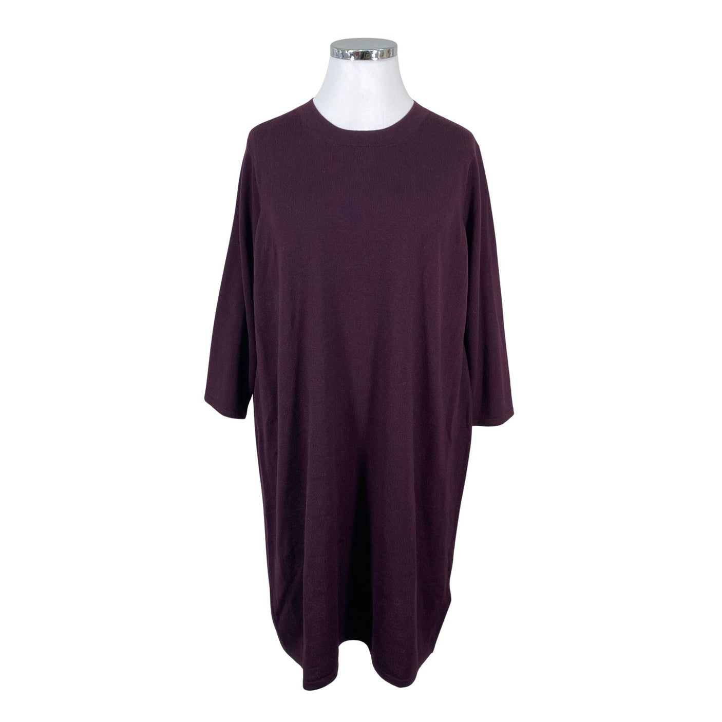 Unisex Essentials by Stockmann - Kootud kleit, suurus 44 - Veinipunane (1)