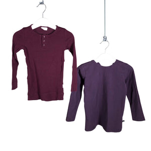 Unisex Jamie Kay - Trikotaažist pluus, suurus 98 - 104 - Veinipunane (1)
