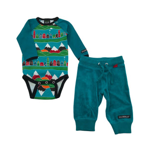 Unisex Villervalla - Bodi, suurus 50 - 56 - Türkiis (1)