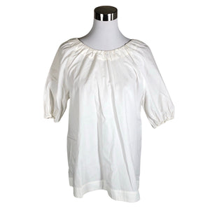 Unisex Papu - Lühikeste käistega pluus, suurus 38 - Valge (1)