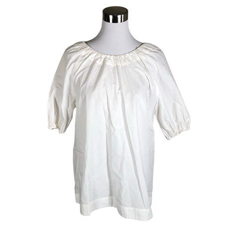 Unisex Papu - Lühikeste käistega pluus, suurus 38 - Valge ()