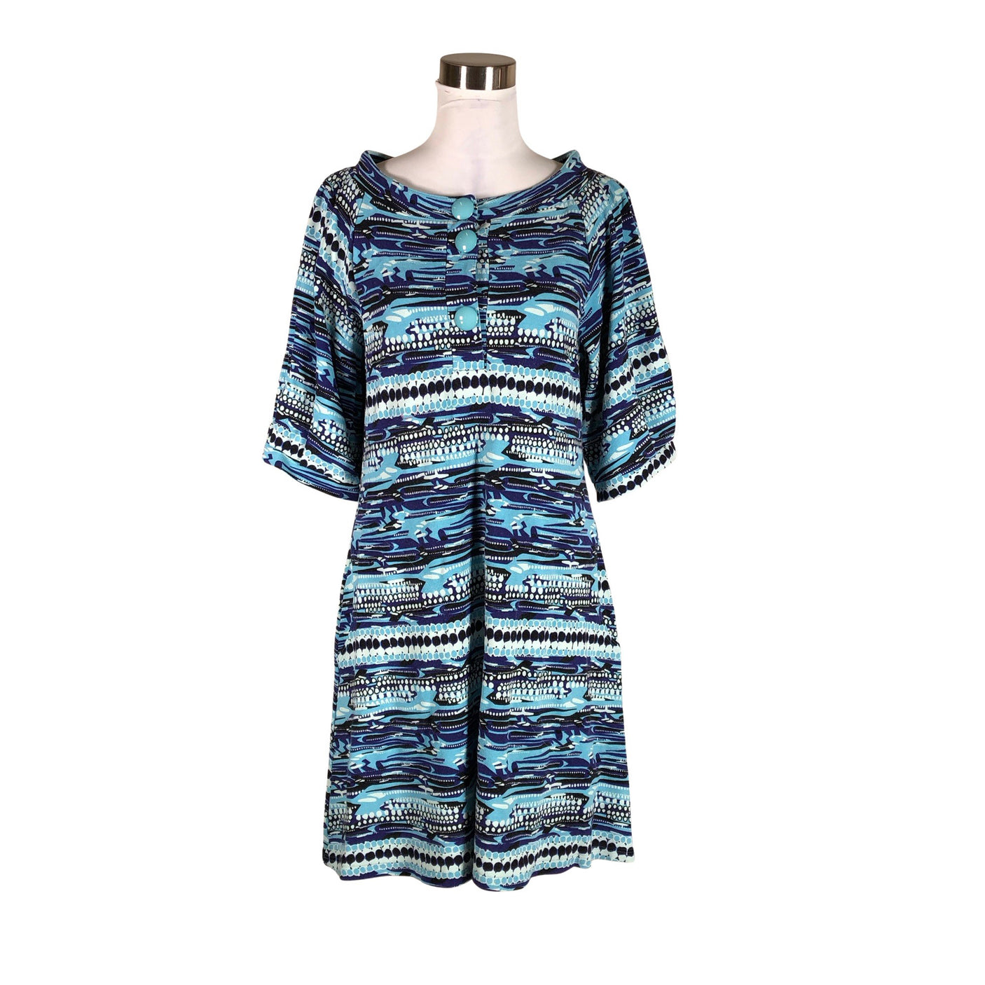 Unisex Nanso - Trikotaažist kleit, suurus 40 - Sinine (1)