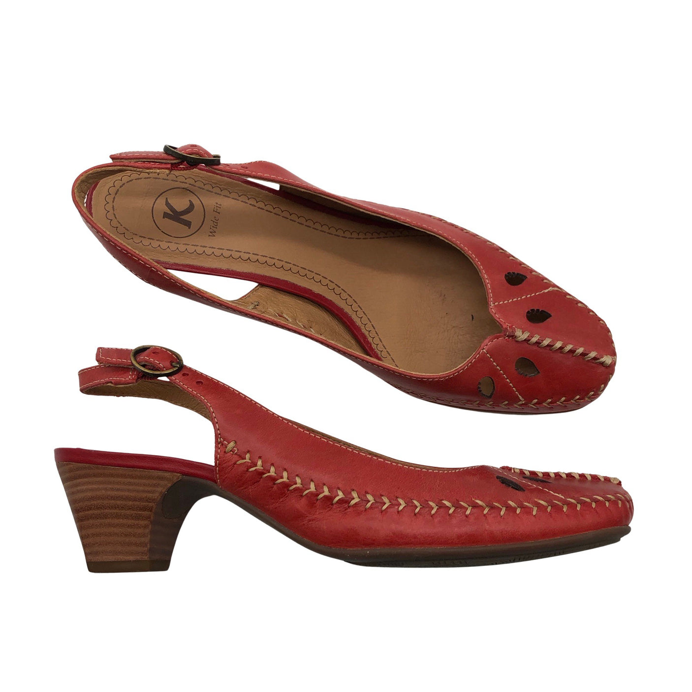 Unisex K - Kontsaga rihmikud, suurus 39 - Punane (1)