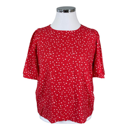 Unisex Fransa - Lühikeste käistega pluus, suurus 42 - Punane ()