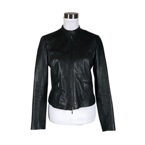 Unisex Massimo Dutti - Nahktagi, suurus 38 - Must (1)