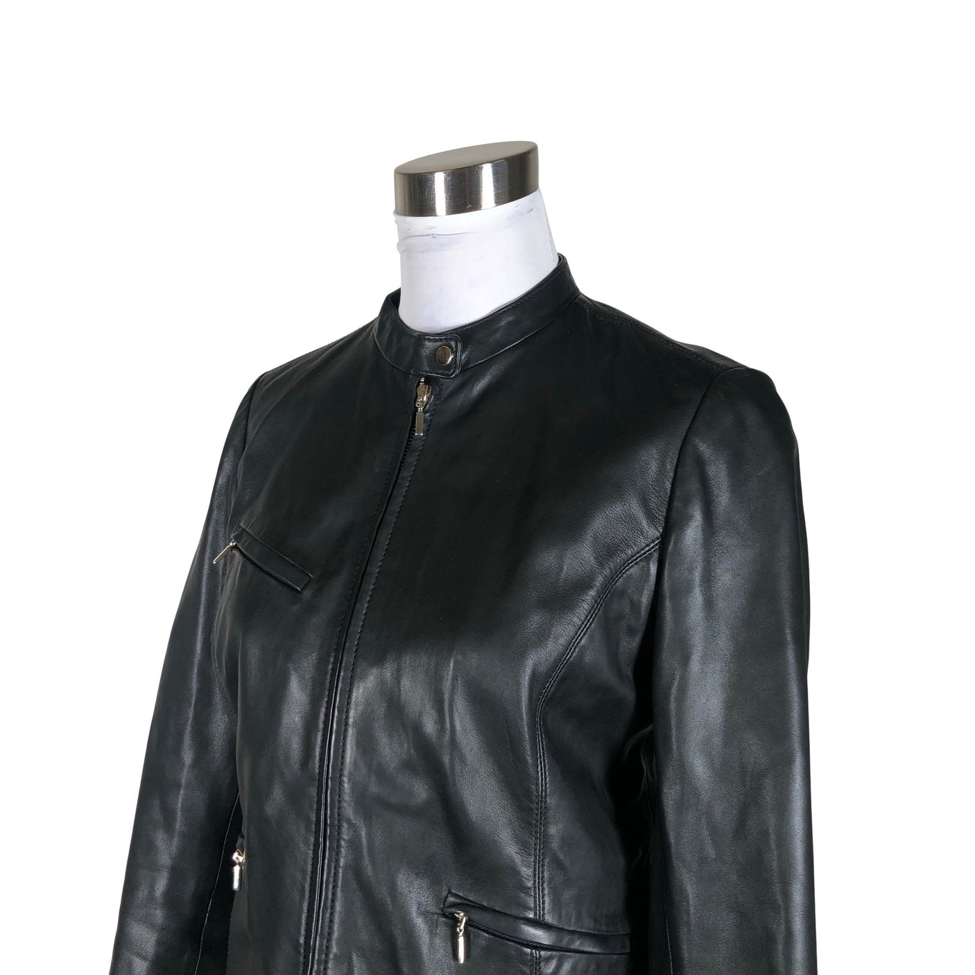 Unisex Massimo Dutti - Nahktagi, suurus 38 - Must (3)