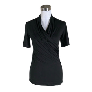 Unisex Andiata - Lühikeste käistega pluus, suurus 36 - Must (1)