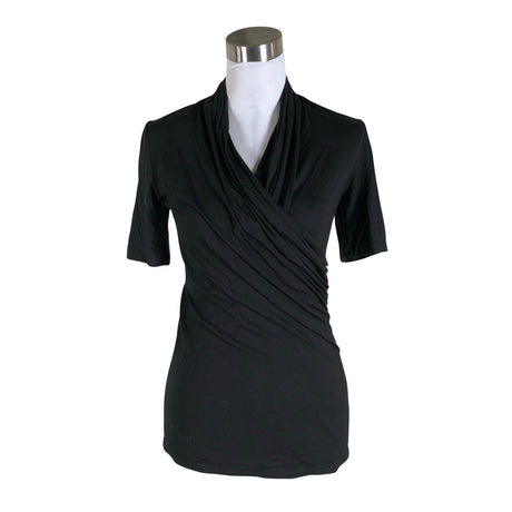 Unisex Andiata - Lühikeste käistega pluus, suurus 36 - Must ()