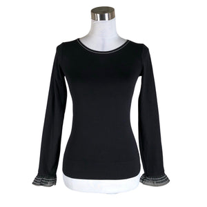 Unisex Philippe Matignon - Trikotaažist pluus, suurus 36 - Must (2)