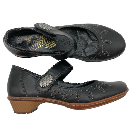 Unisex Rieker - Kontsaga rihmikud, suurus 37 - Must ()