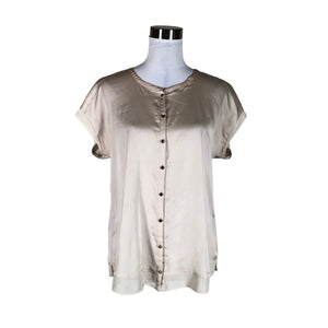 Unisex Gerry Weber - Lühikeste käistega pluus, suurus 38 - Beige (1)