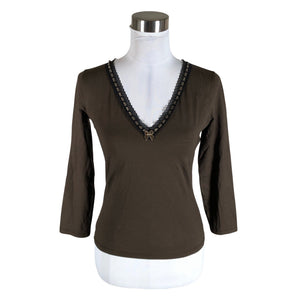 Unisex Marella - Trikotaažist pluus, suurus 38 - Pruun (1)