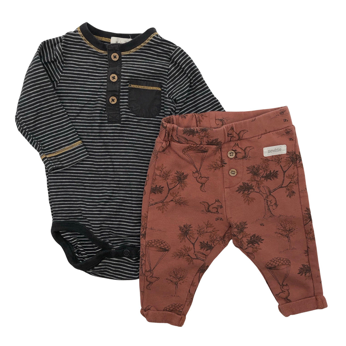 Unisex Newbie - Bodi, suurus 50 - 56 - Pruun (1)