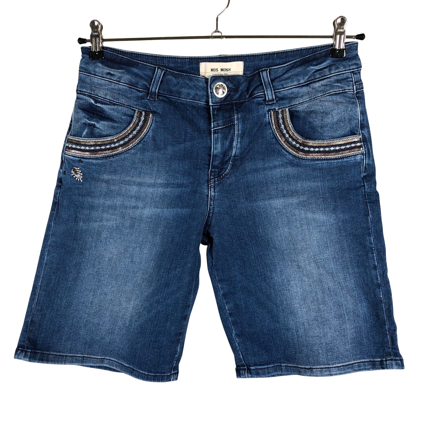 Unisex Mos Mosh - Teksast lühikesed püksid, suurus W28 - Sinine (1)