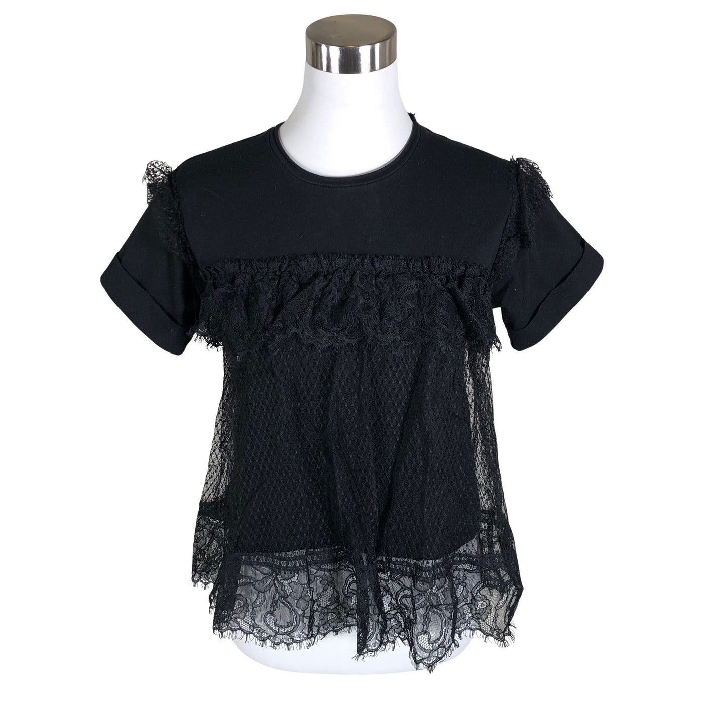 Unisex Twinset - Lühikeste käistega pluus, suurus 40 - Must (1)